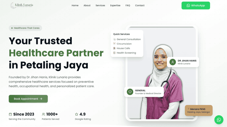 Website screenshot